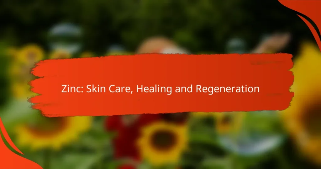 Zinc: Skin Care, Healing and Regeneration